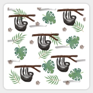 Sloth in Foliage Sticker